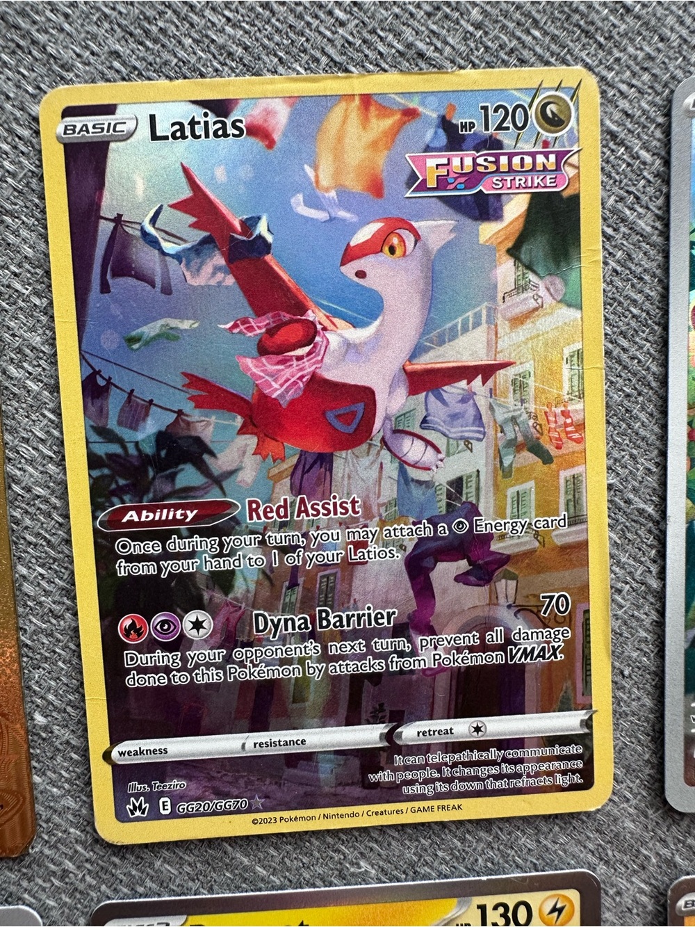 Pokemon Trading Card Lot - Gold Flareon V, Yellow Pikachu, Blue Latias - Picture 3 of 16